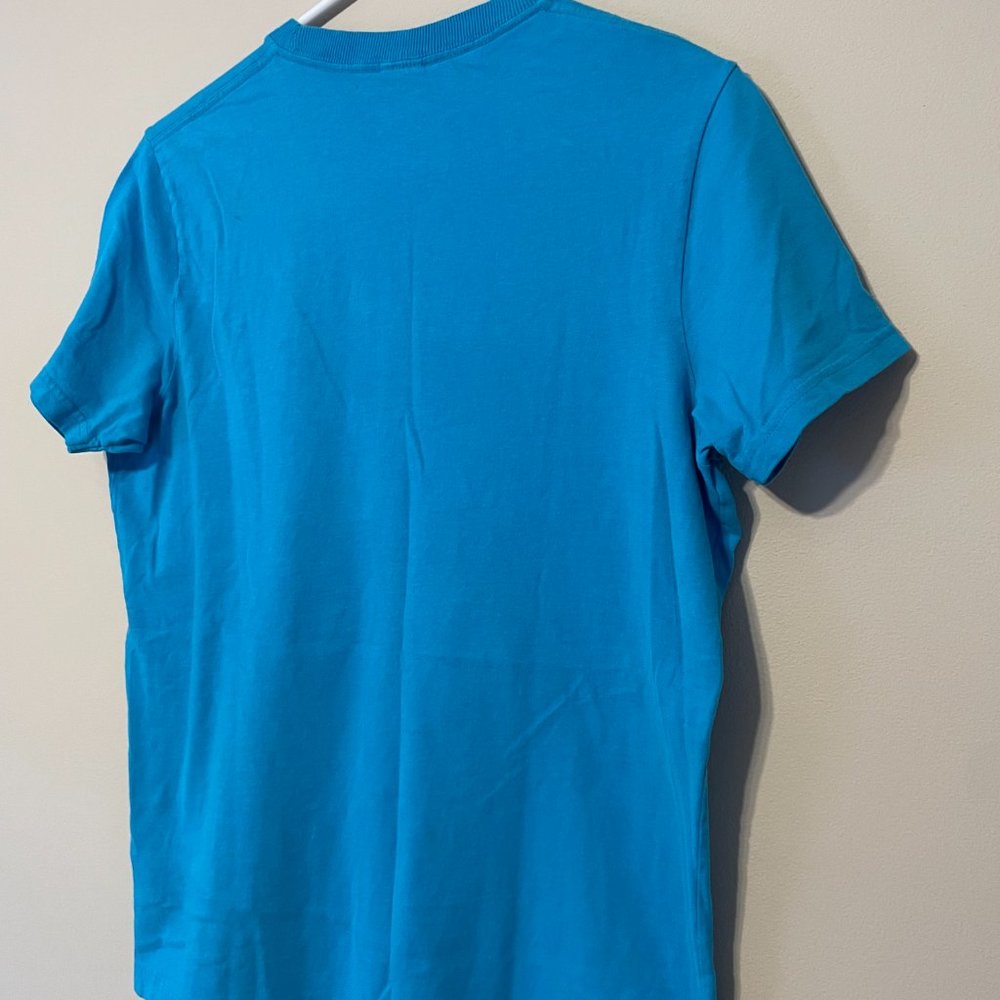 Hollister Men’s Large Aqua Blue Front Logo Short Sleeve Soft Tee Shirt Top - Picture 16 of 16